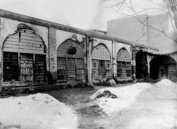 Close-up view of the Barracks Square in Tabríz where the Báb was martyred. Photos taken in the dead of winter of a later year.